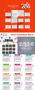 Vectors - 2016 Calendars Set 8