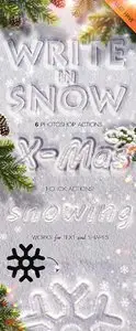 GraphicRiver Snow Writing Photoshop Actions for Winter Time