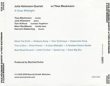 Julia Hulsmann Quartet with Theo Bleckmann - A Clear Midnight (2015) {ECM 2418}