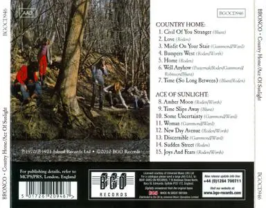 Bronco - Country Home `70 & Ace Of Sunlight `71 (2010)