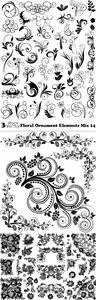 Vectors - Floral Ornament Elements Mix 14