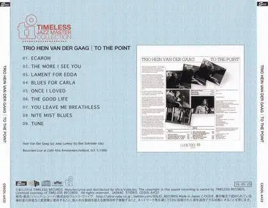 Trio Hein Van Der Gaag - To The Point (1986) {2016 Japan Timeless Jazz Master Collection Complete Series}