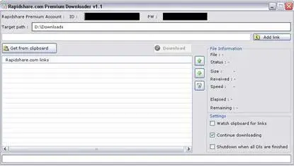 Rapidshare.com Premium Downloader v1.1