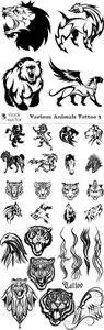 Vectors - Various Animals Tattoo 3