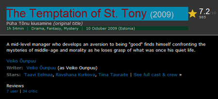 Püha Tõnu kiusamine / The Temptation of St. Tony (2009)