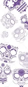 Photoshop Brushes Sugar Skulls 15
