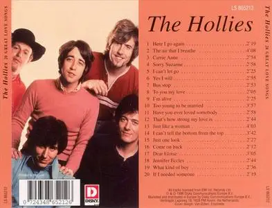 The Hollies - 20 Great Love Songs (1996) {Disky}
