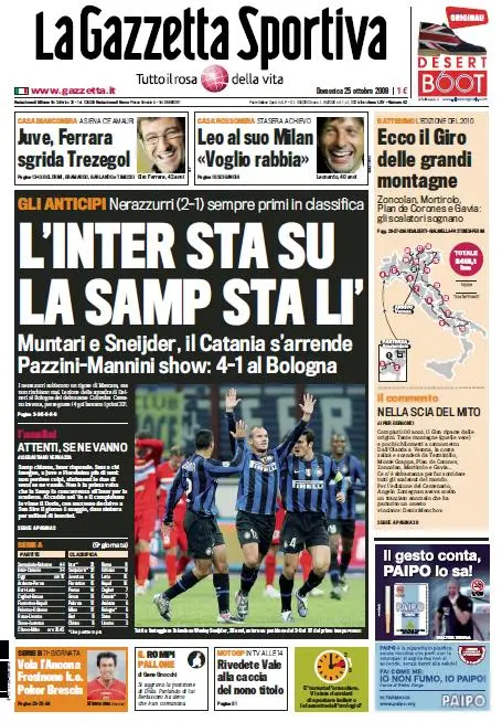 La Gazzetta dello Sport (25-10-09)