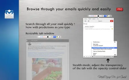 MenuTab Pro for Gmail v1.6.1 Mac OS X