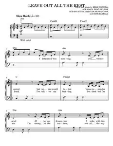 Leave Out All The Rest - Linkin Park, Twilight Movie (Easy Piano)