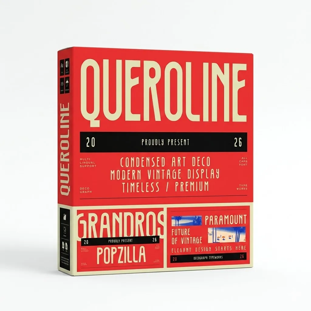 Queroline - Modern Art Deco Display Font