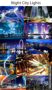 Night City Lights - 25 HQ JPEG Stock Photo