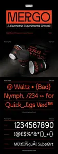Mergo - Geometric Experimental Grotesk Font 5JX7XEW
