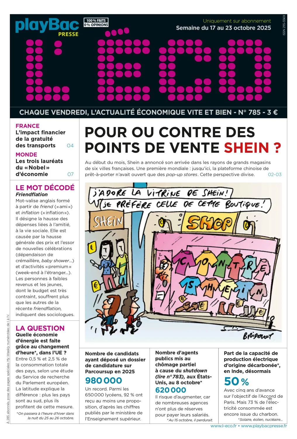 L'ÉCO N.785 - 17 Octobre 2025