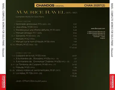 Jean-Efflam Bavouzet - Maurice Ravel: Complete Works for Solo Piano (2025)