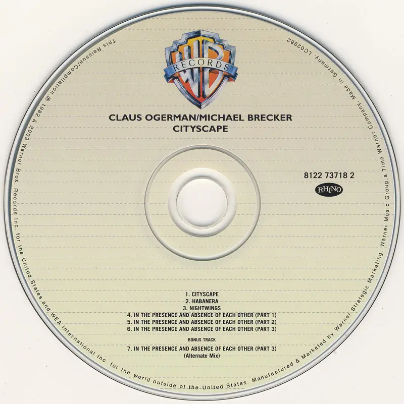 Claus Ogerman & Michael Brecker - Cityscape (1982) Repost