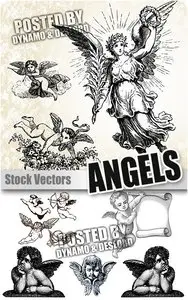 Vintage angels - Stock Vectors