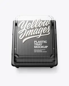 Clear Empty Transparent Tray Container Mockup 78964