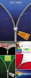 Zipper Backgrounds Vector