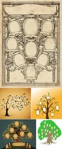 Stock: Family tree design template