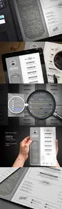 Retro Resume Template PSD