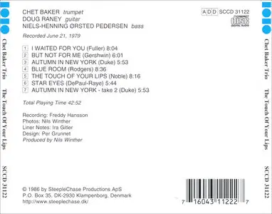 Chet Baker Trio - The Touch of Your Lips (1979)
