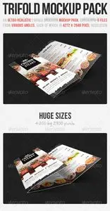 GraphicRiver Trifold Brochure Mockup Pack