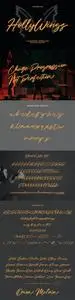 Holly Wings Calligraphic Font
