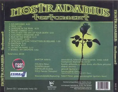 Nostradamus - Testament (2008)