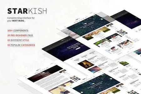 Starkish - Blog UI Kit - CM 1394336
