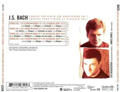 James Ehnes, Luc Beauséjour - Johann Sebastian Bach: Sonatas for Violin & Harpsichord Vol. 1 (2005)