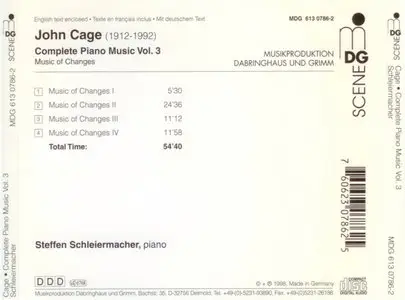 John Cage - Complete Piano Music Vol.3 - Music of Changes (1998)