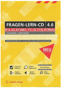 Wendel Verlag Fragen-Lern-CD v4.6.5 Führerscheinprüfung 2014