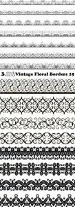 Vectors - Vintage Floral Borders 19