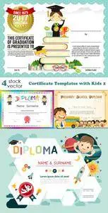 Vectors - Certificate Templates with Kids 2