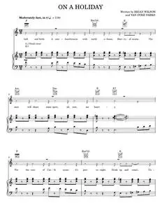 On A Holiday - Brian Wilson, The Beach Boys (Piano-Vocal-Guitar)