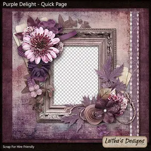 Scrap Kit: Purple Heaven & Quick Page: Purple Delight