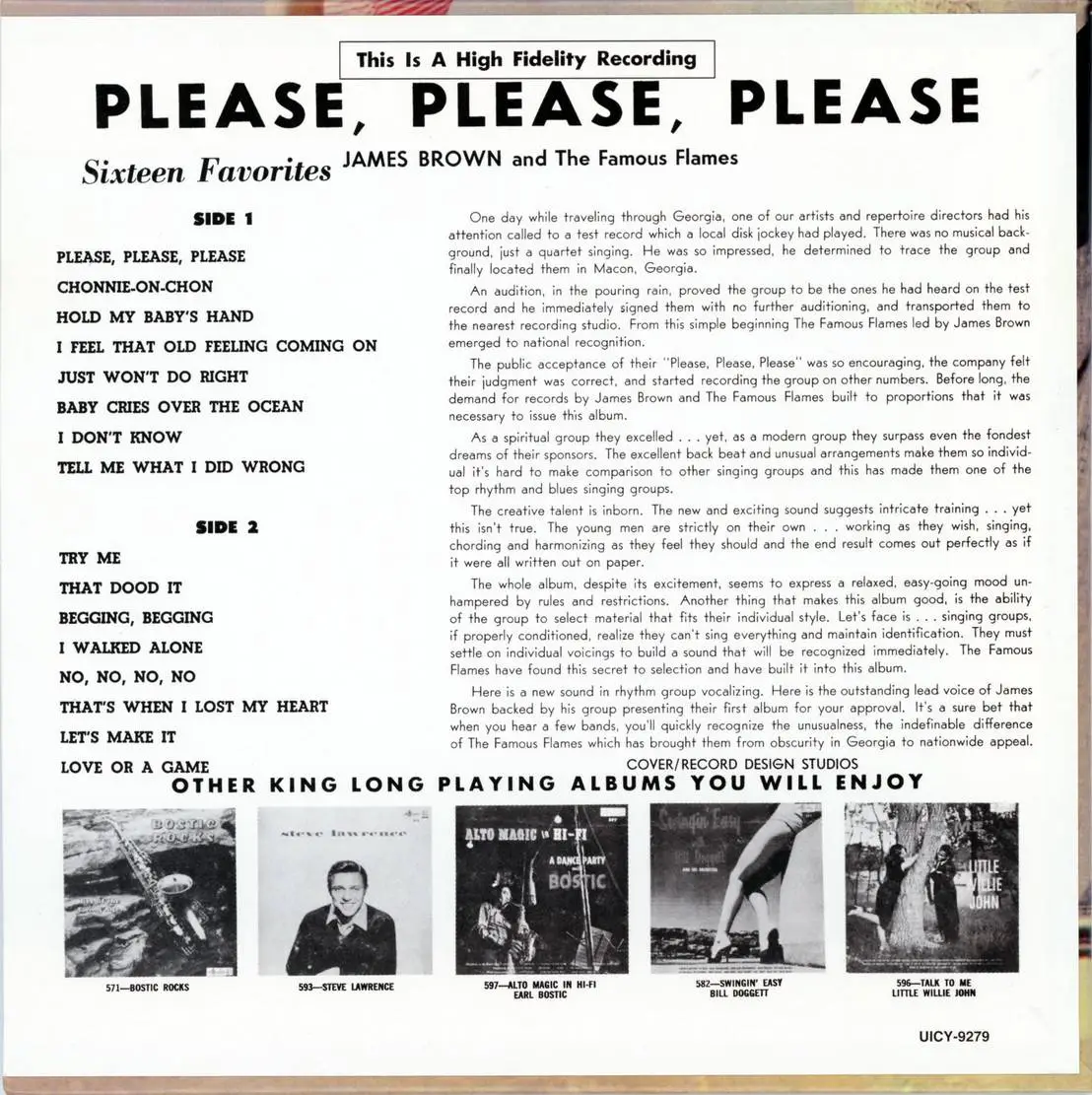 James Brown - Please, Please, Please (1959) {Universal Music Japan Mini ...