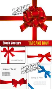 Stock Vectors - Tape and bow