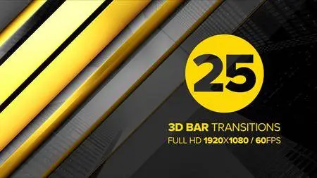 3D Bar Transitions - Motion Graphics + Project for After Effects (VideoHive)