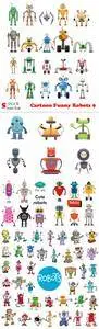 Vectors - Cartoon Funny Robots 9