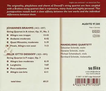Mandelring Quartett - Brahms, Dessoff: String Quartets (2007)