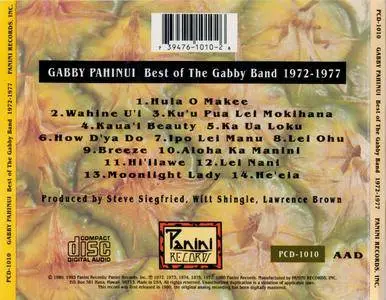 Gabby Pahinui - Best Of The Gabby Band 1972-1977 (1993) {Panini Records PCD-1010}