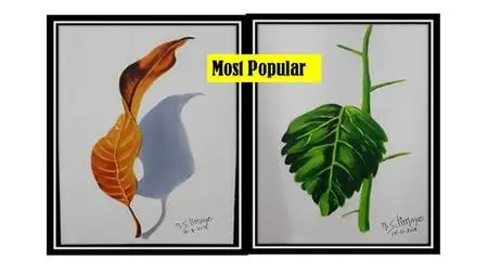How To Paint Hyper Realistics Oil Painting of Leafs