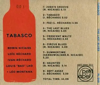 Tabasco - The Last Blues (2016) {Petit Label Jazz}
