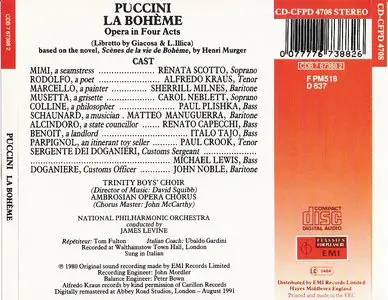 Puccini - La Bohême - Kraus - Scotto - Levine ( CD 1991 )