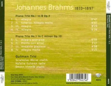 Gutman Trio - Johannes Brahms: Piano Trios Nos. 1 & 3 (2013)