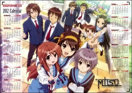 Haruhi Suzumiya No Yuutsu - Wall Calendar 2012