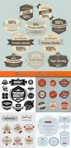 Premium quality labels vector set 6
