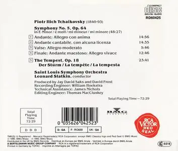 Leonard Slatkin, Saint Louis Symphony Orchestra - Pyotr Ilyich Tchaikovsky: Symphony No. 5; The Tempest (1992)